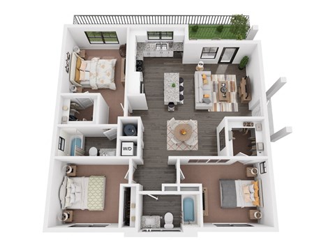 a floor plan of a house with a bedroom and a living room